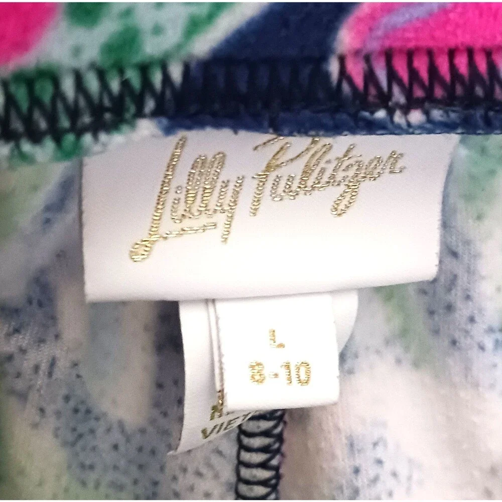 Lilly Pulitzer Velour Set Girls Little Skipper Popover /Mallie Pant L 9-10